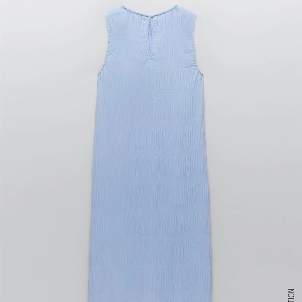 ZARA PLEATED CROCHET DRESS - Picture 6 of 9